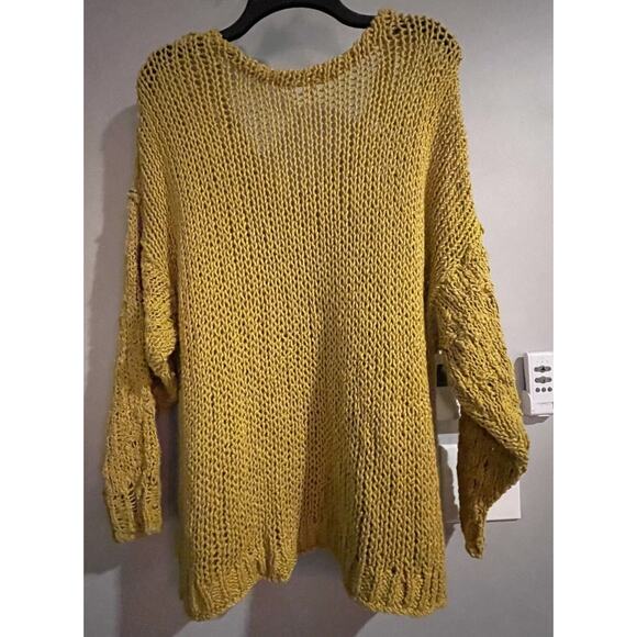 Free People‎ Sweater Sunday Shore Knit Cotton Blend Womens Medium - Picture 2 of 9